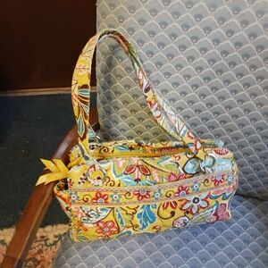 Vera Bradley Provencal Shoulder Bag, Retired 2012 Quilted Cotton Satchel